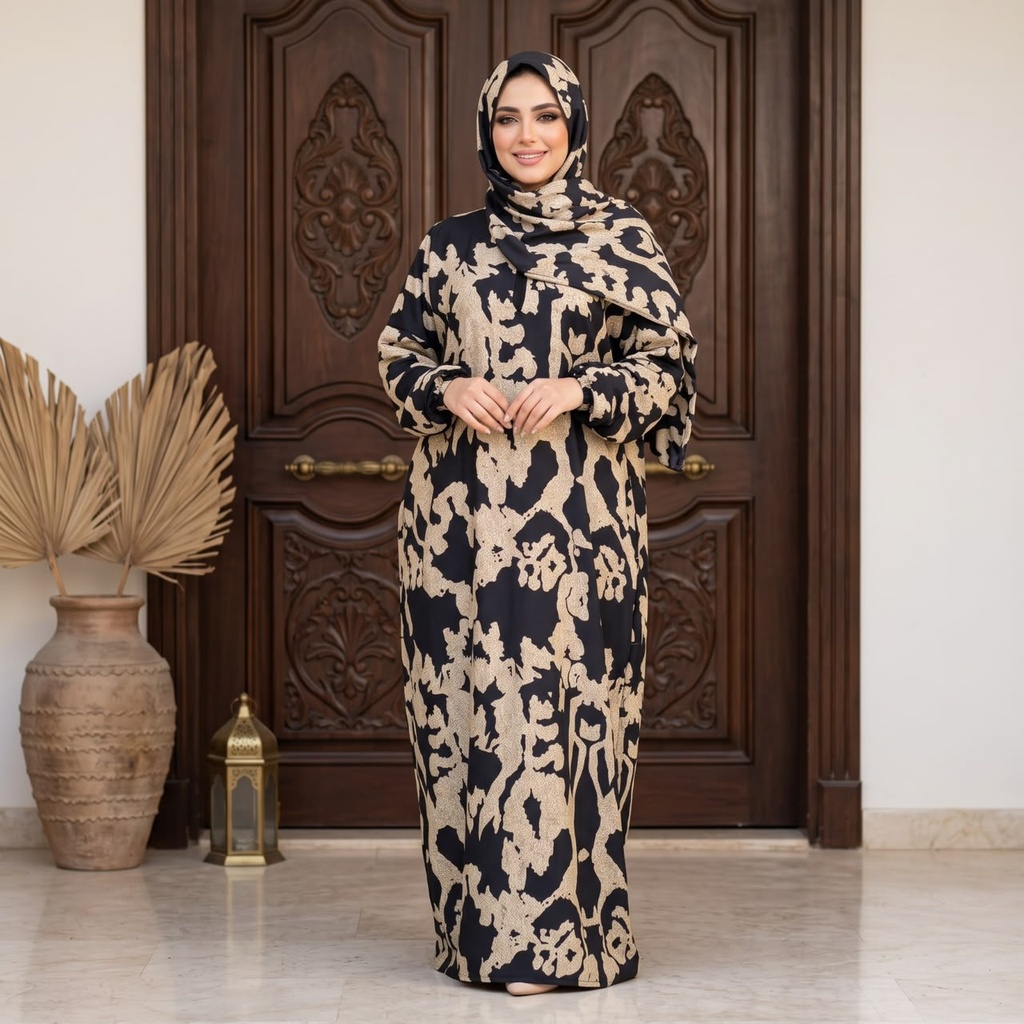 إسدال Noor VEIL اسود مشجر