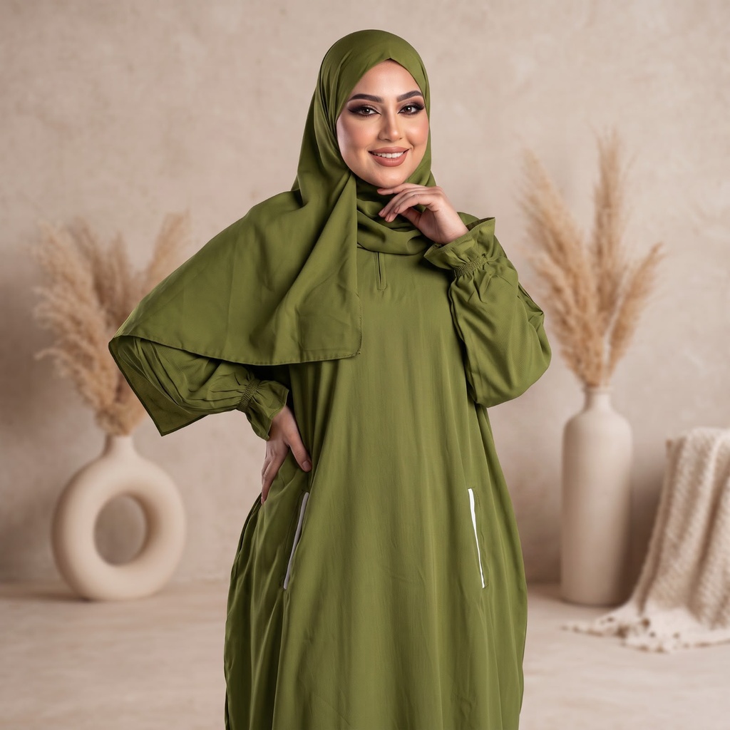 إسدال Noor Veil دانتيل اصفر فاتح