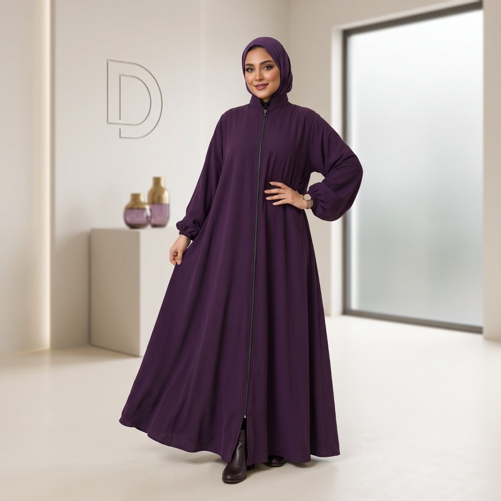 عبايه مكه  بنفسجي